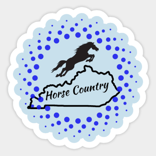 Kentucky is Horse Country with Jumping Horse Sticker